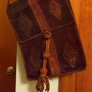Vintage Hand Tooled Leather Handcrafted Shoulder Bag.